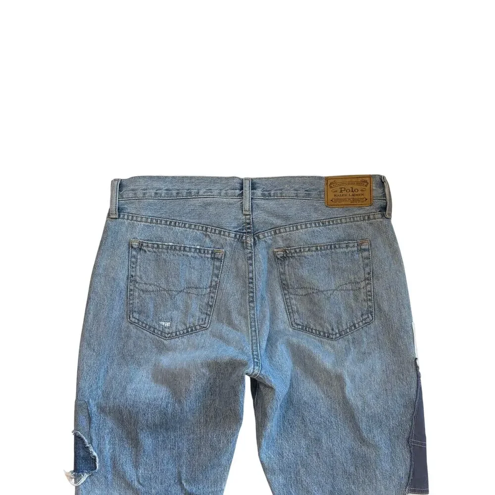 Polo Ralph Lauren Jeans Women 30 (34x28) Denim The Avery Boyfriend Patchwork